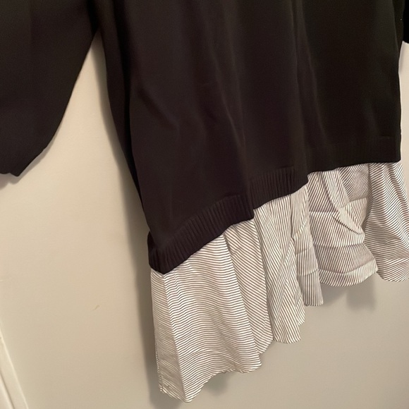 Black sweater with blouse fooler - Picture 3 of 3